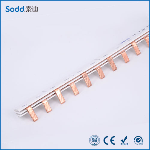 C45 2P Pin Copper Comb Busbar for MCB