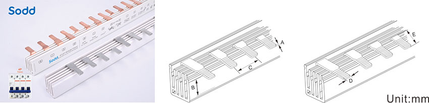 Mcb breaker busbar XT-4p