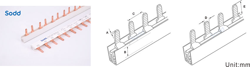 MCB Comb Busbar Pin Type 2P