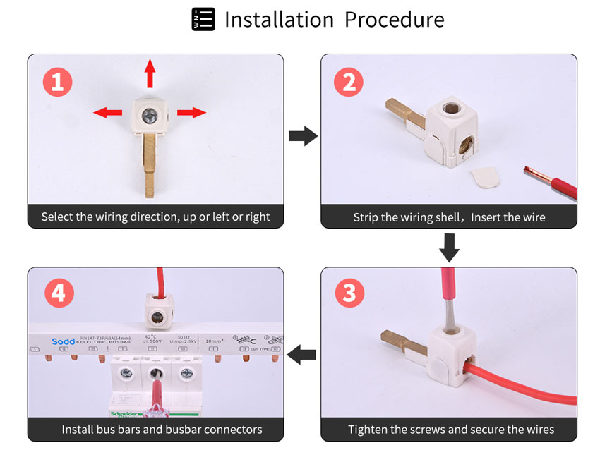 Mcb Connector for Busbar Installation Procedure