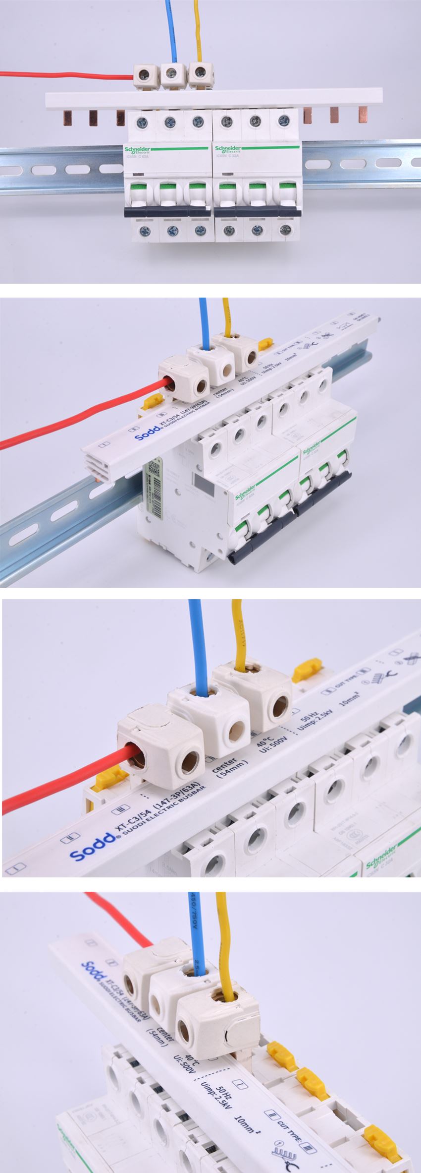 busbar c45 adapter box with 1p 2p 3p chinana