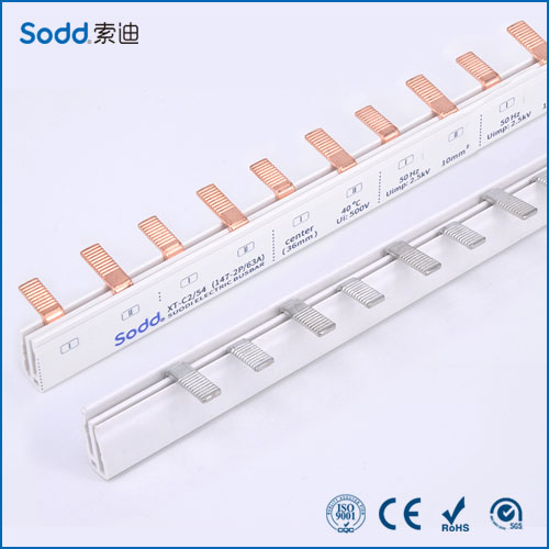 C45 2P Pin Copper Comb Busbar for MCB